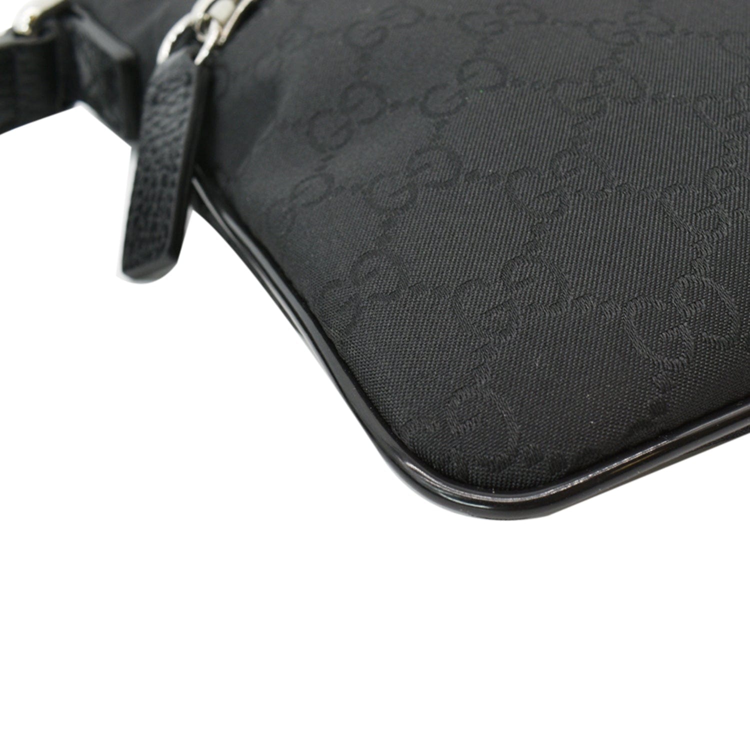 GUCCI Nylon Gucci Canvas Messenger Bag Black 449183
