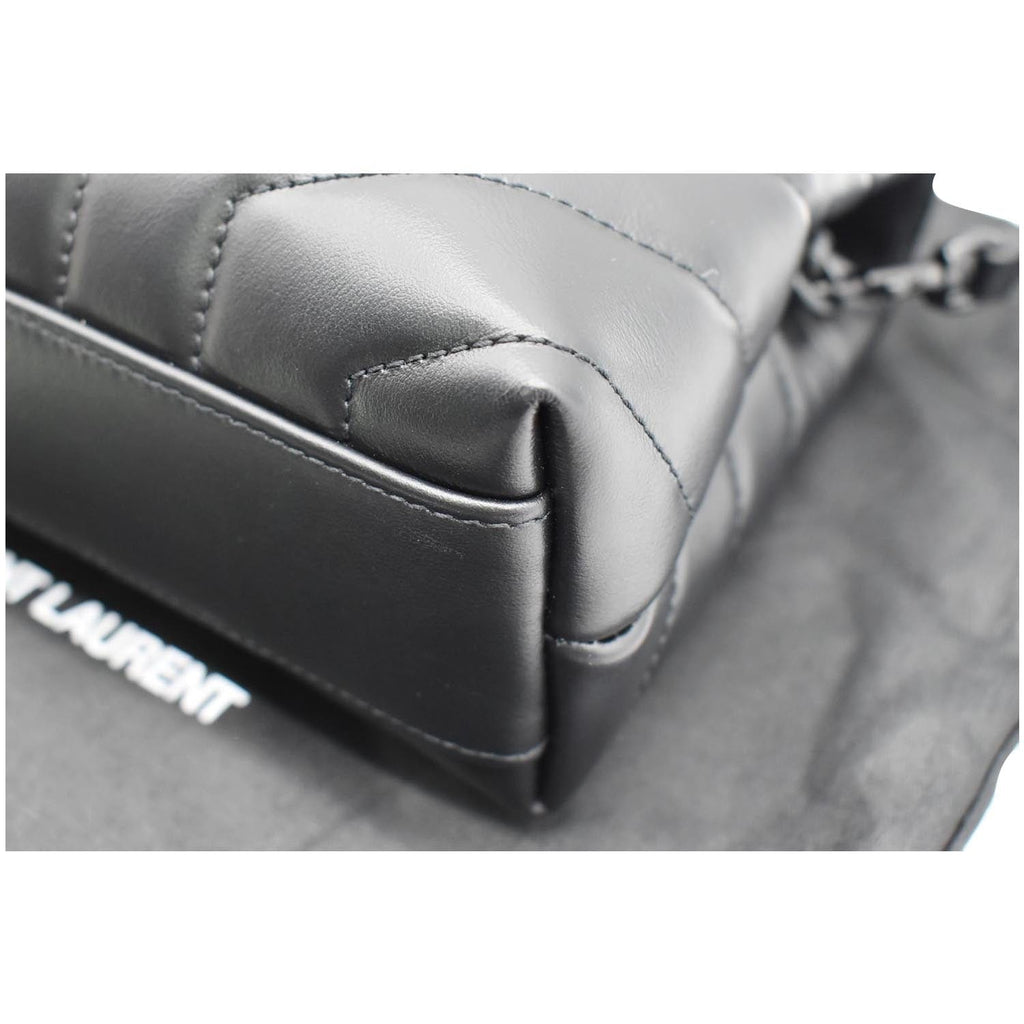 YVES SAINT LAURENT Loulou Toy Matelasse Leather Crossbody Bag Black