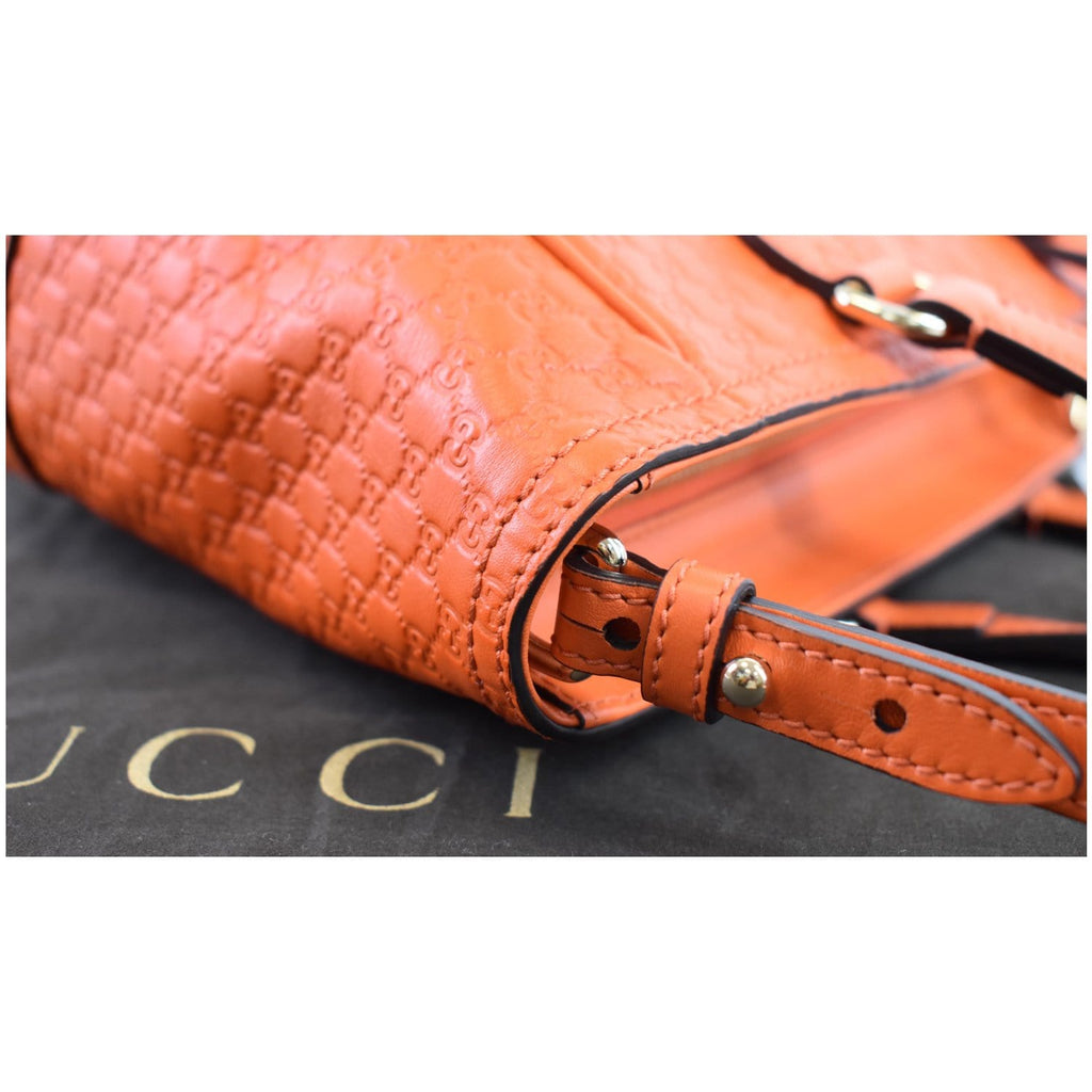 GUCCI Small Bree Gucci Guccissima Leather Crossbody Bag Orange 449241