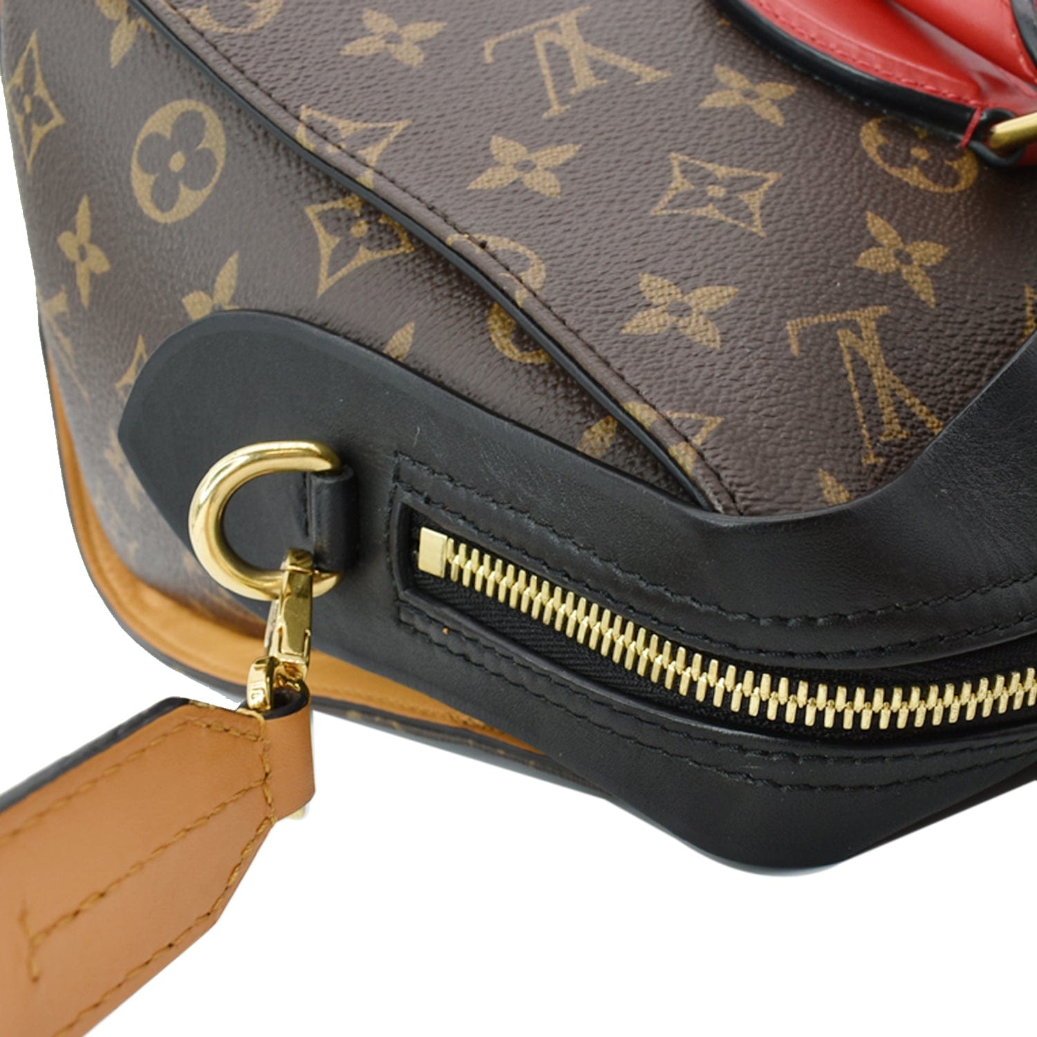 LOUIS VUITTON Tuileries Monogram Canvas Tote Shoulder Bag Brown