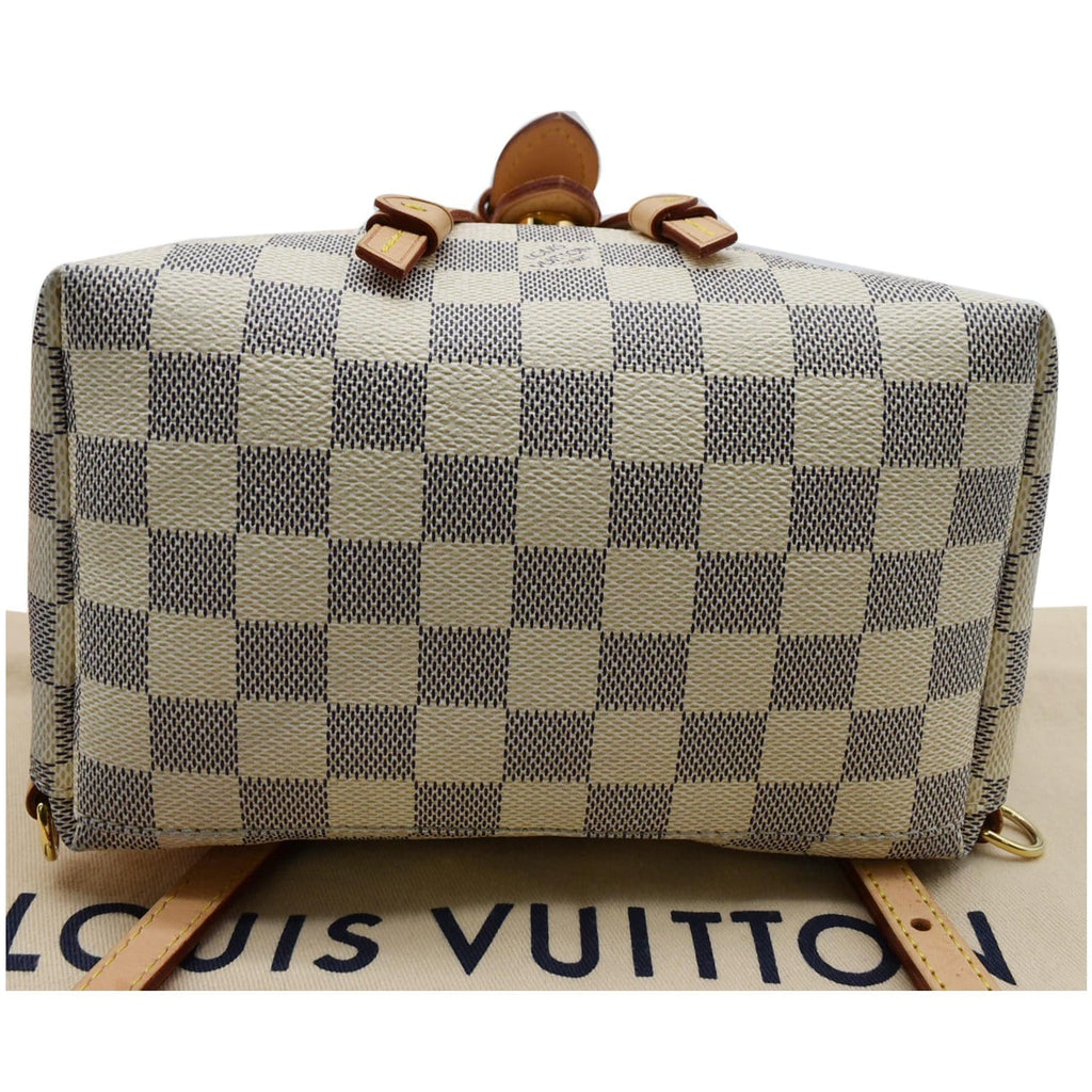 LOUIS VUITTON Sperone BB Damier Azur Backpack Bag White