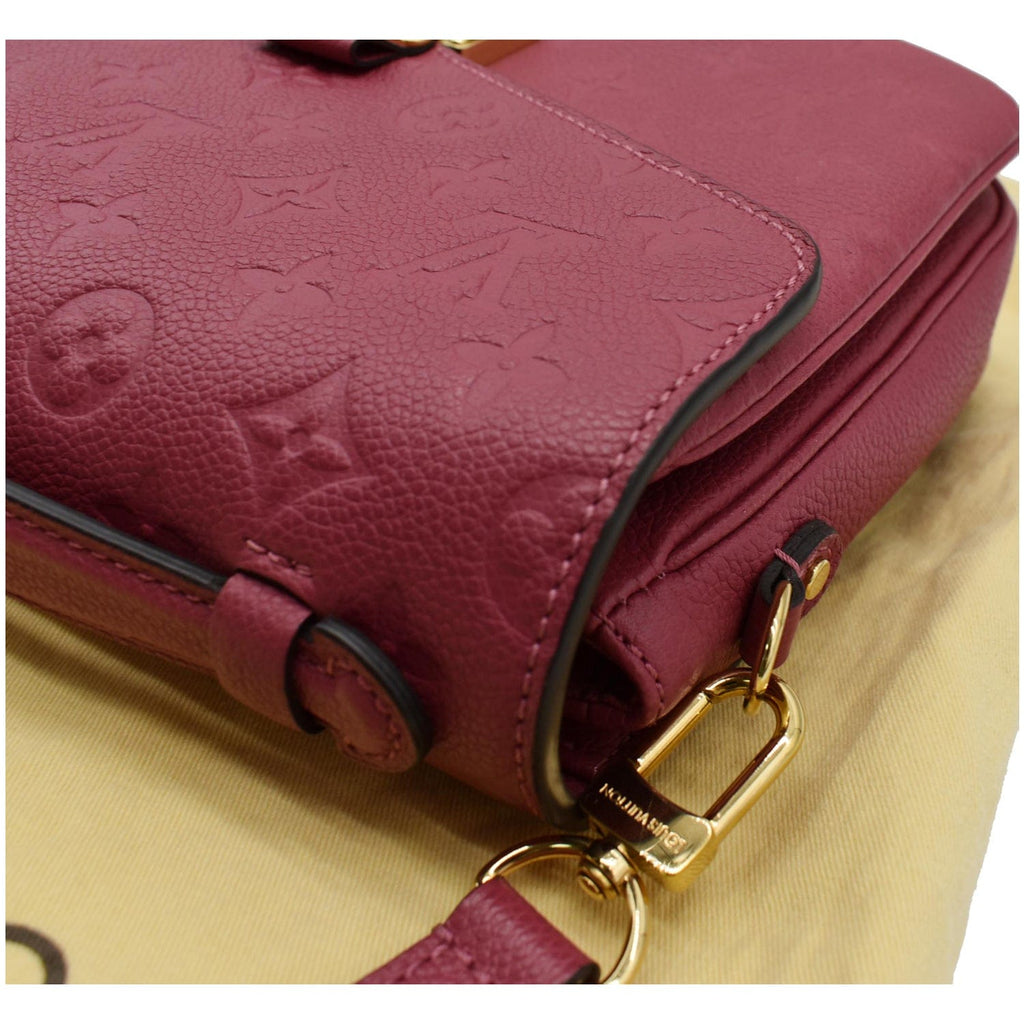 LOUIS VUITTON Metis Pochette Empreinte Leather Crossbody Bag Rose Bruyere