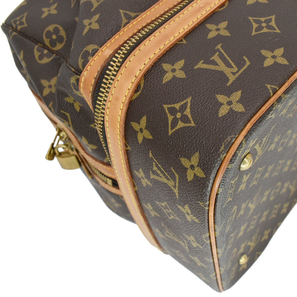 LOUIS VUITTON  Sac Sport Monogram Canvas Boston Travel Bag Brown