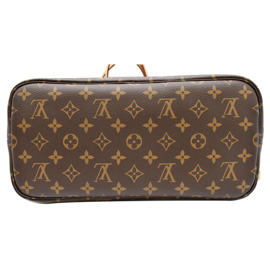 LOUIS VUITTON Neverfull MM Monogram Canvas Tote Bag Brown