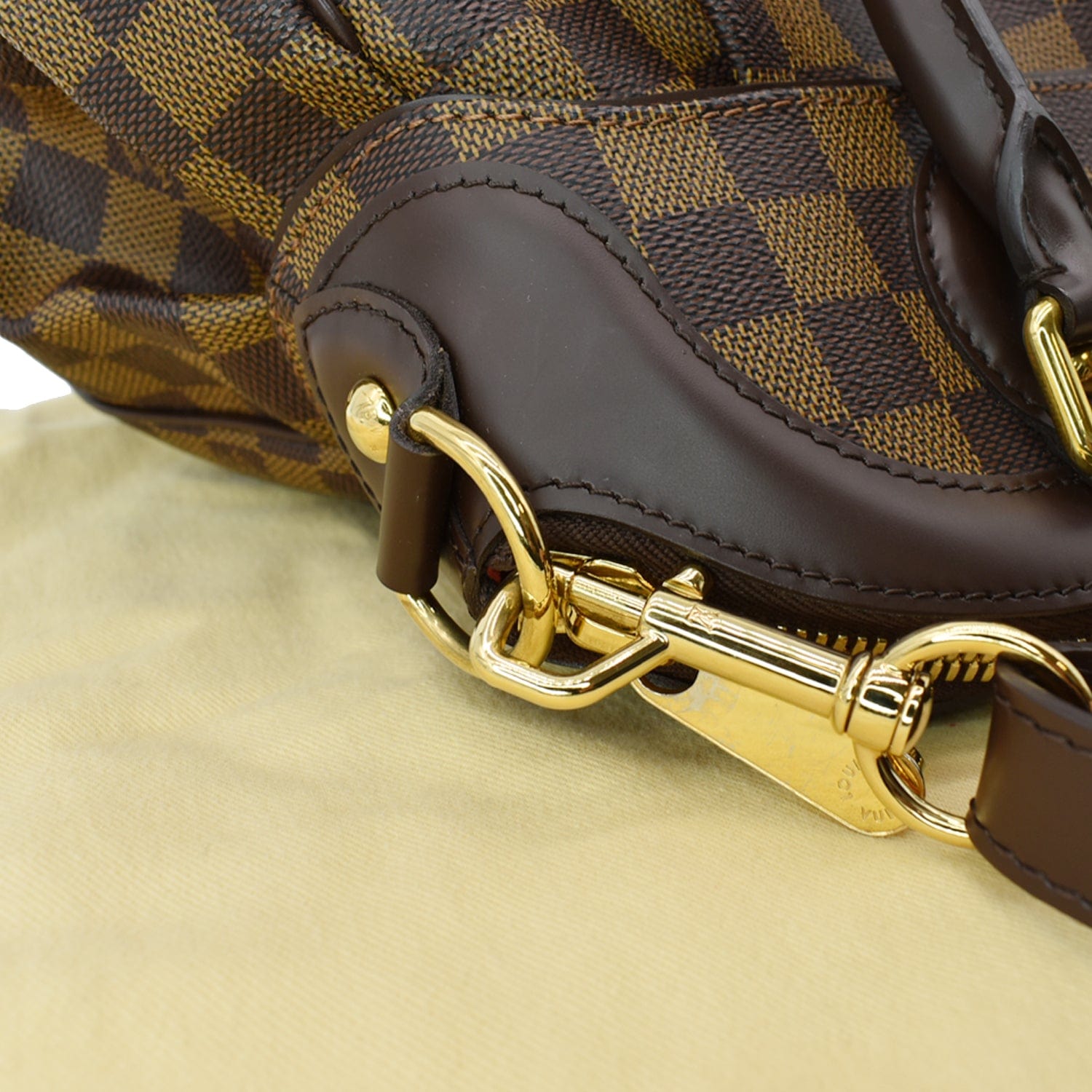 LOUIS VUITTON Trevi PM Damier Ebene Shoulder Bag Brown