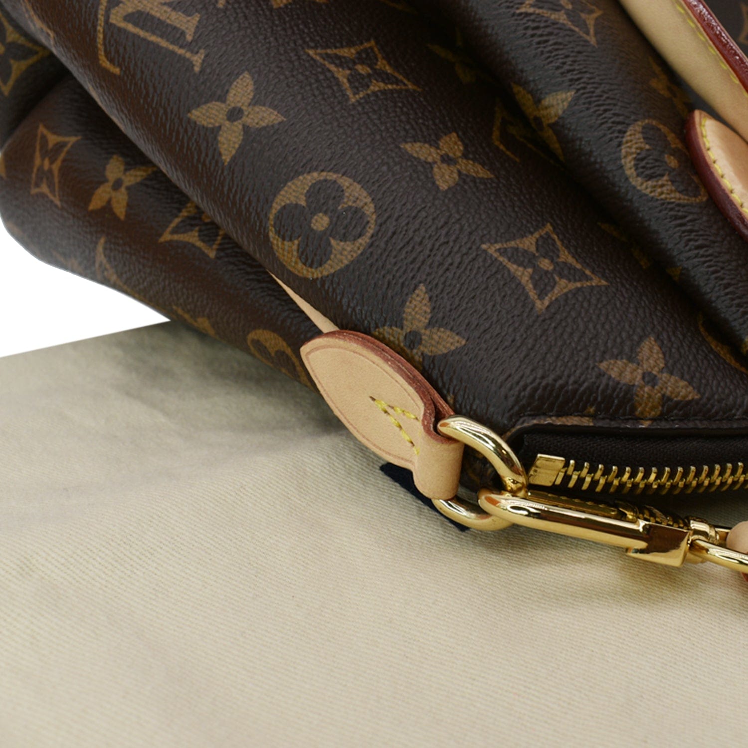 LOUIS VUITTON Rivoli PM Monogram Canvas Shoulder Bag Brown