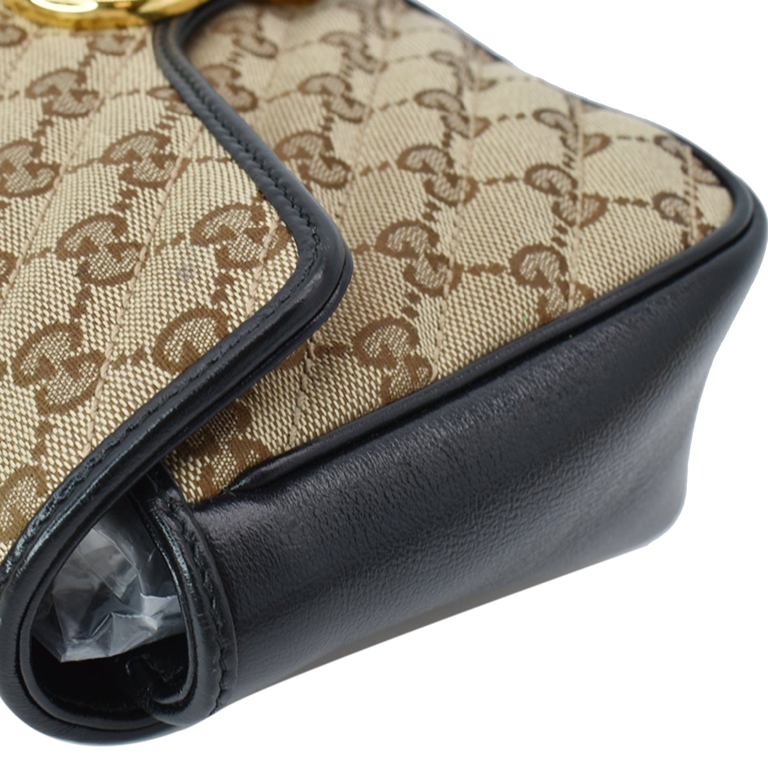 GUCCI Gucci Marmont Small Matelasse Canvas Shoulder Bag Black 443497