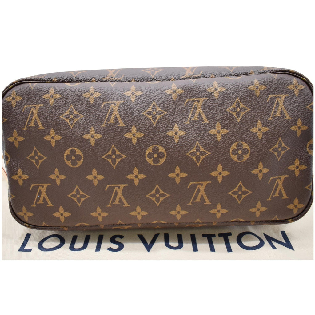 LOUIS VUITTON Neverfull MM Monogram Canvas Tote Bag Brown - New Year Deals