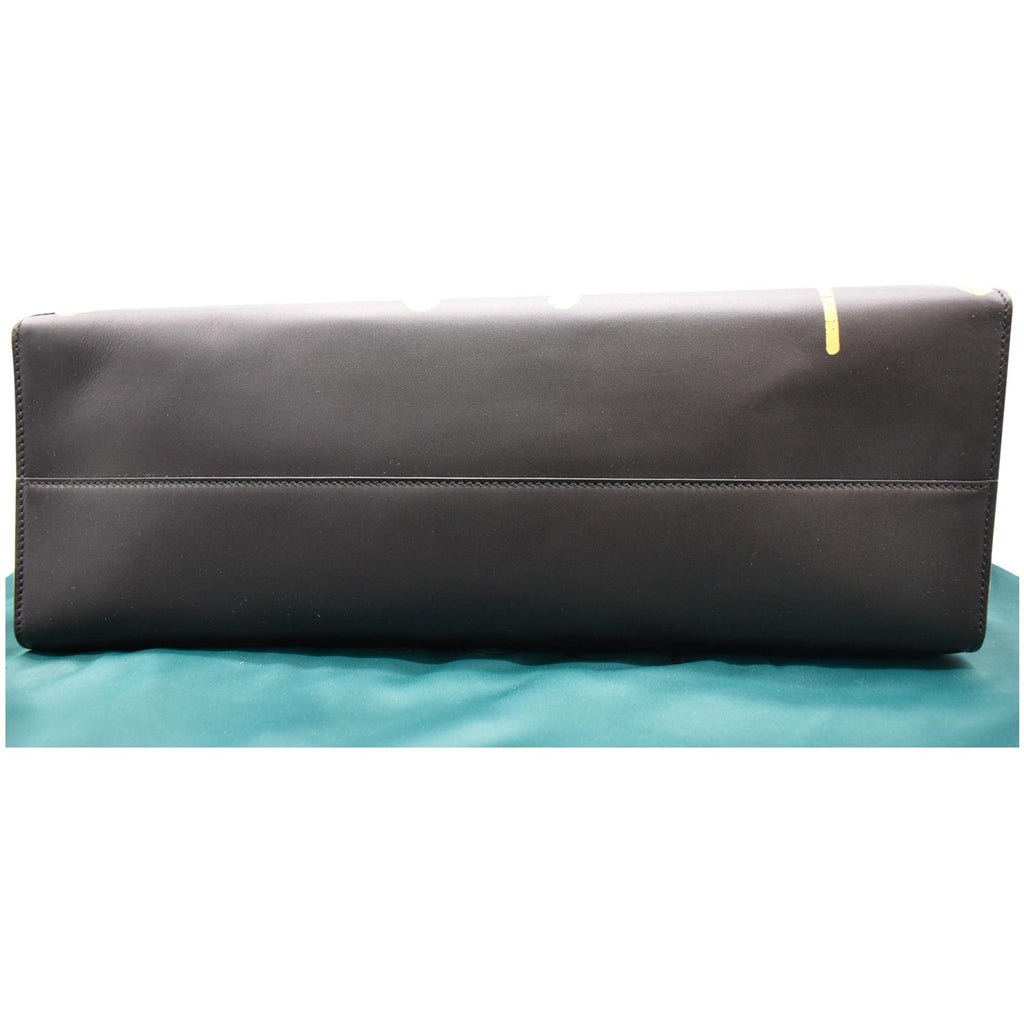GUCCI Ghost  Large XL  Leather Tote Bag Black 415883