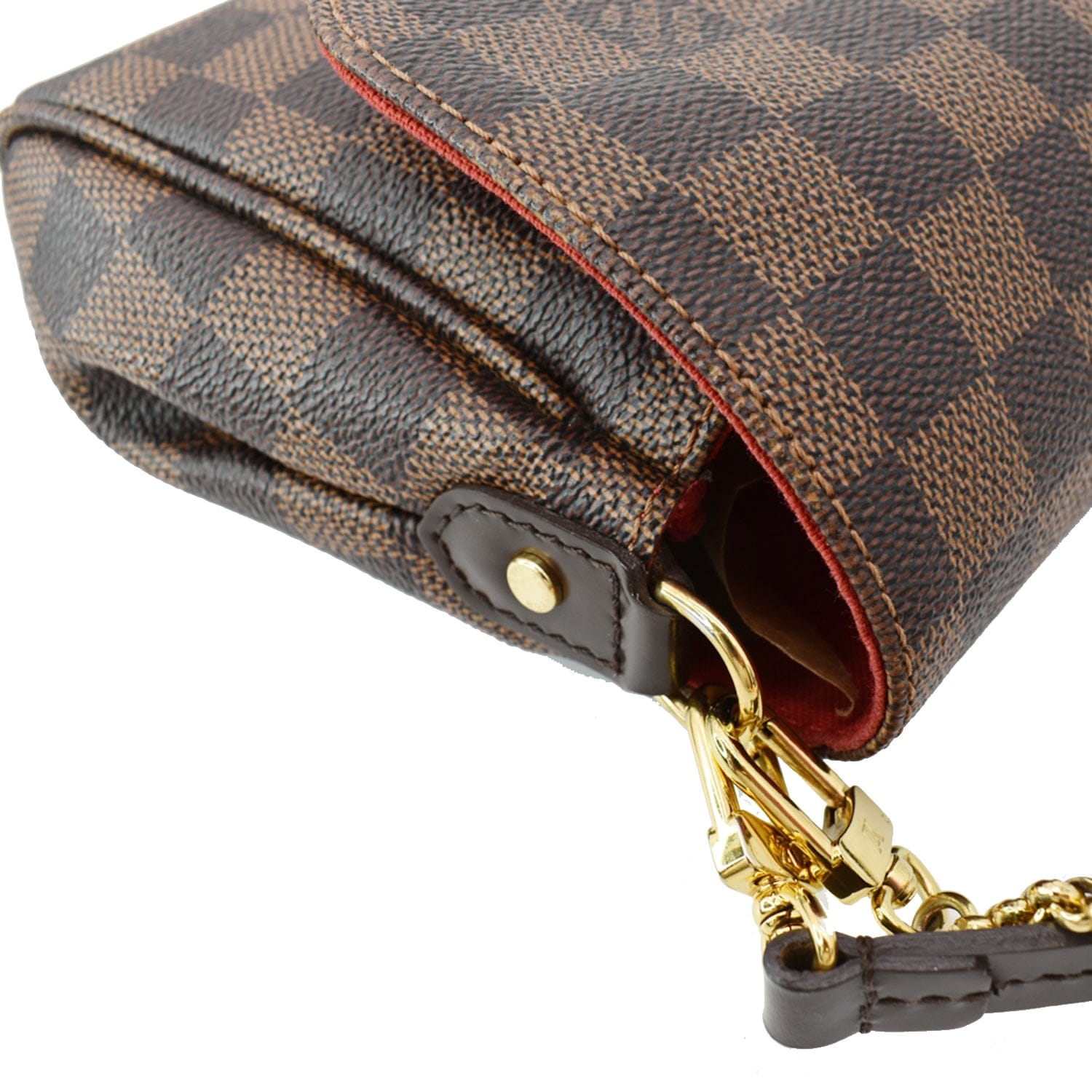 LOUIS VUITTON Favorite MM Damier Ebene Crossbody Bag Brown