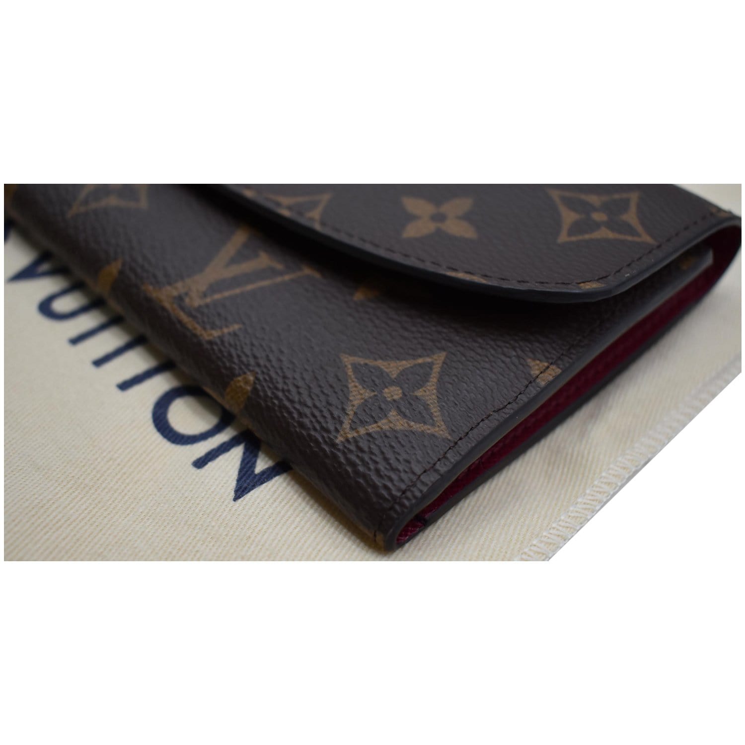LOUIS VUITTON Emilie Monogram Canvas Wallet Fuchsia