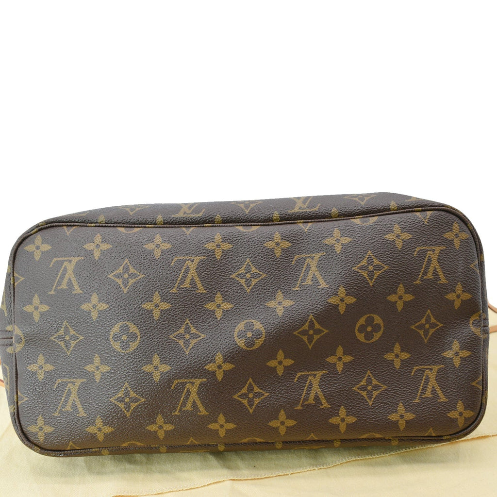 LOUIS VUITTON Neverfull MM Monogram Canvas Tote Shoulder Bag Fuchsia