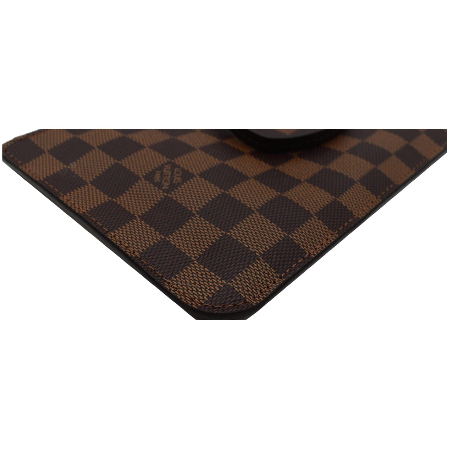 LOUIS VUITTON Neverfull MM Damier Ebene Pochette Wristlet Pouch Brown