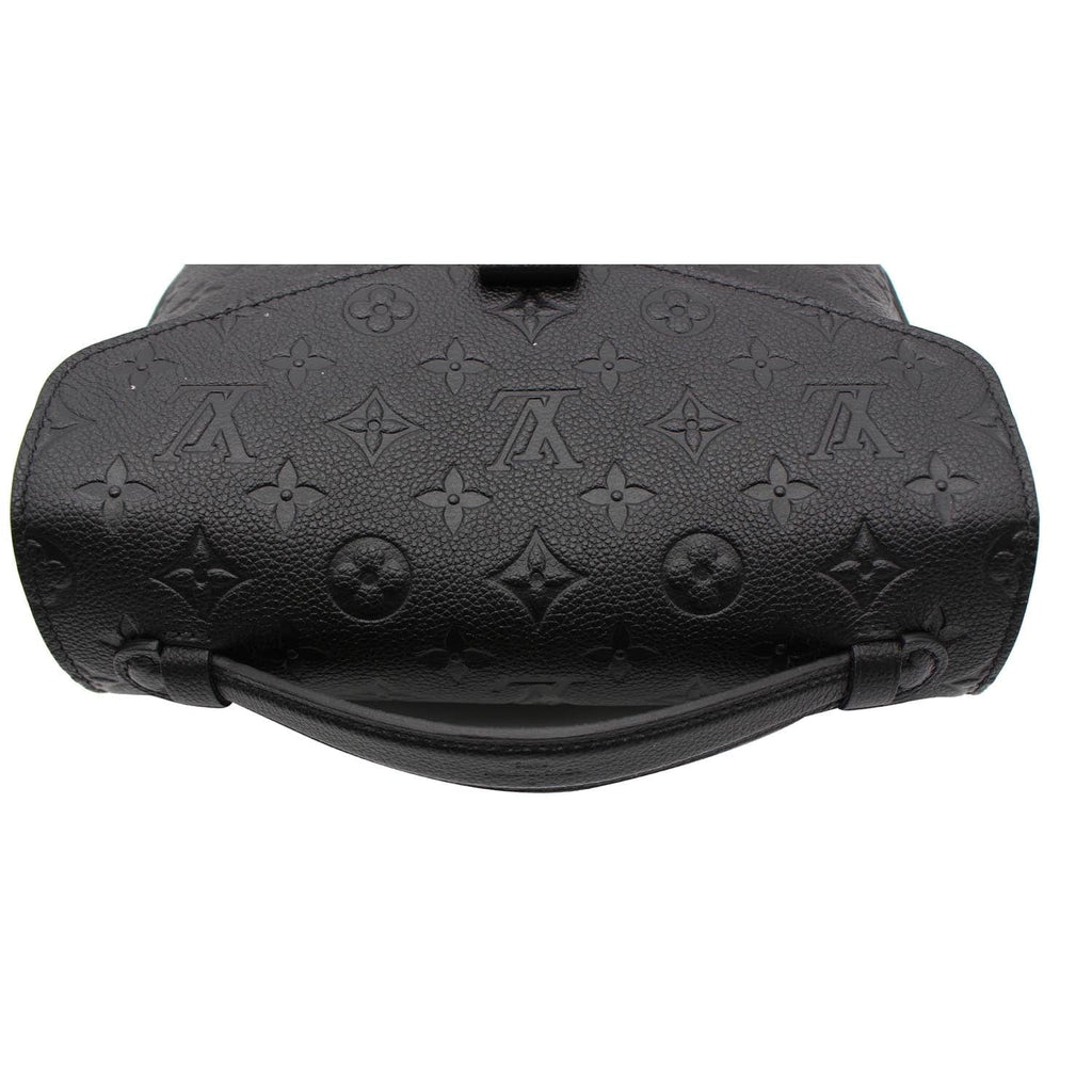 LOUIS VUITTON Metis Pochette Empreinte Leather Shoulder Bag Black