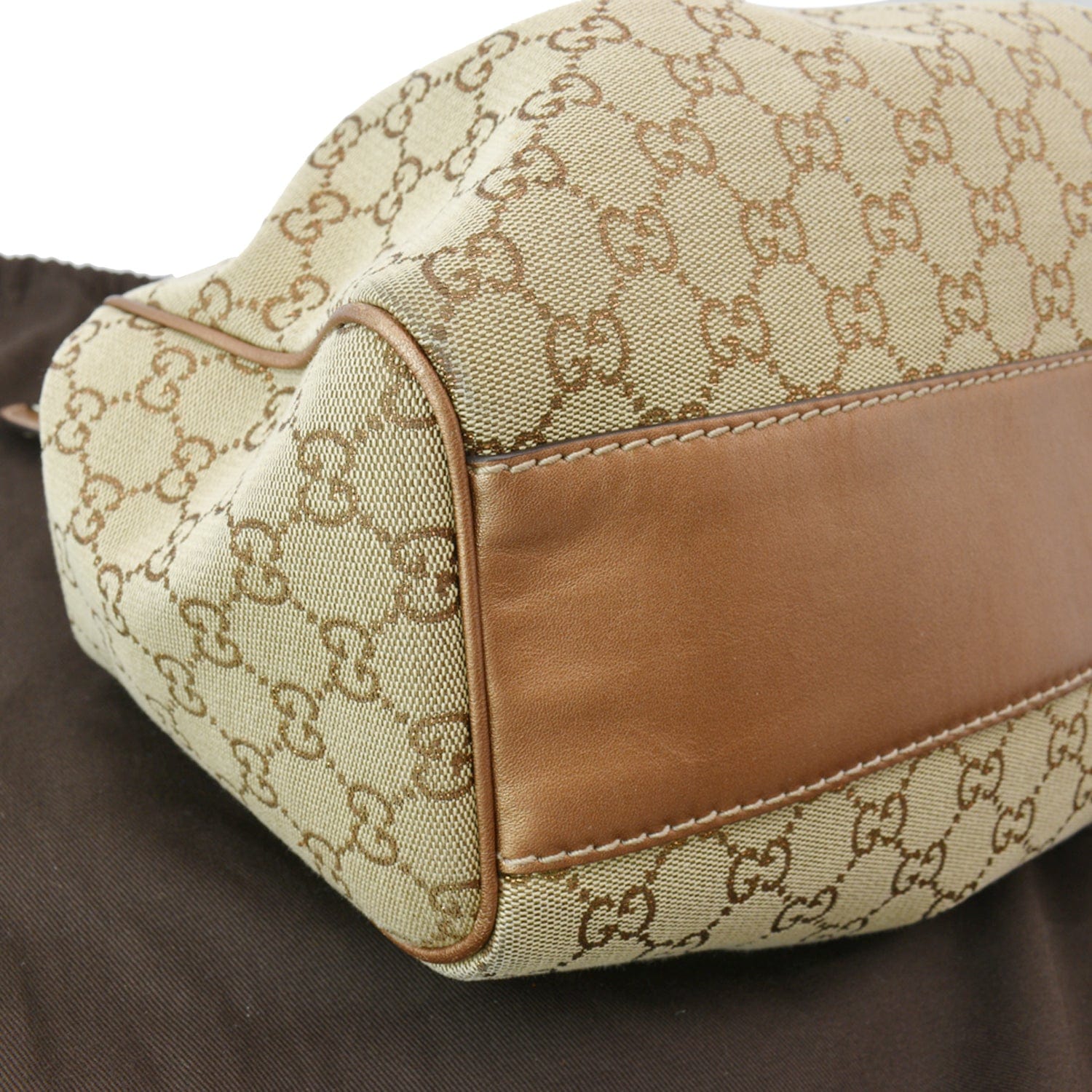 GUCCI Sukey Medium Gucci Canvas Tote Bag Beige 211944