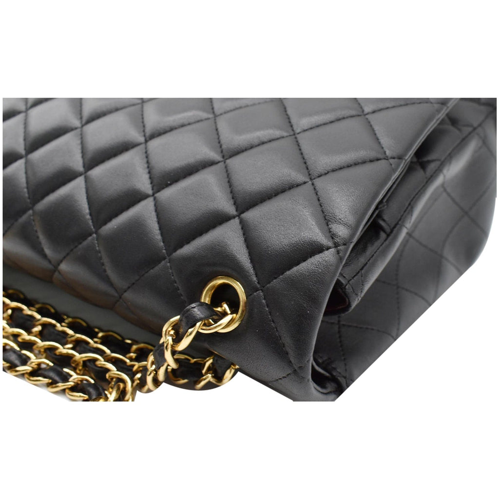 Chanel Maxi Double Flap  Leather Shoulder Bag Black