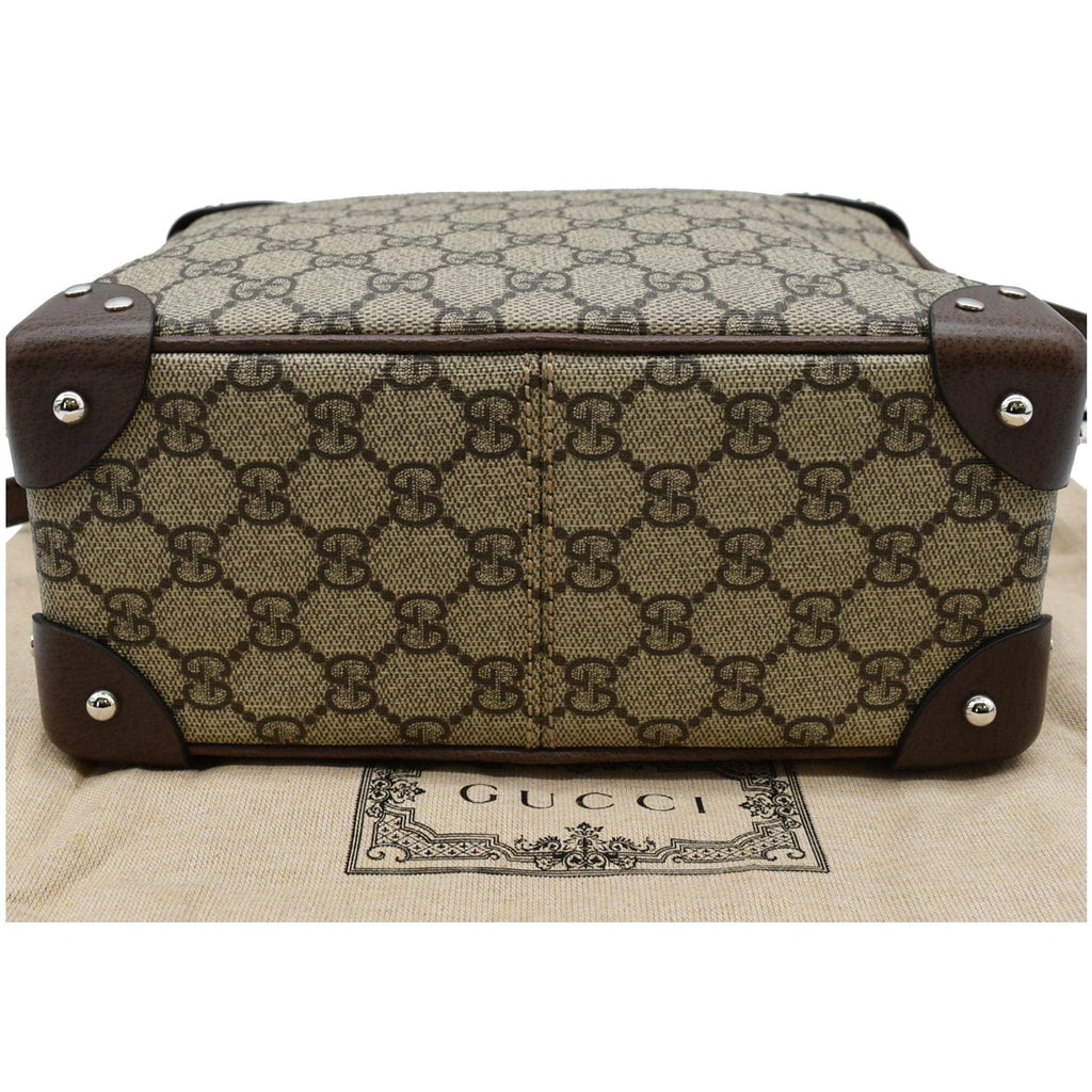 GUCCI Gucci Supreme Monogram Canvas Shoulder Bag Beige 626363