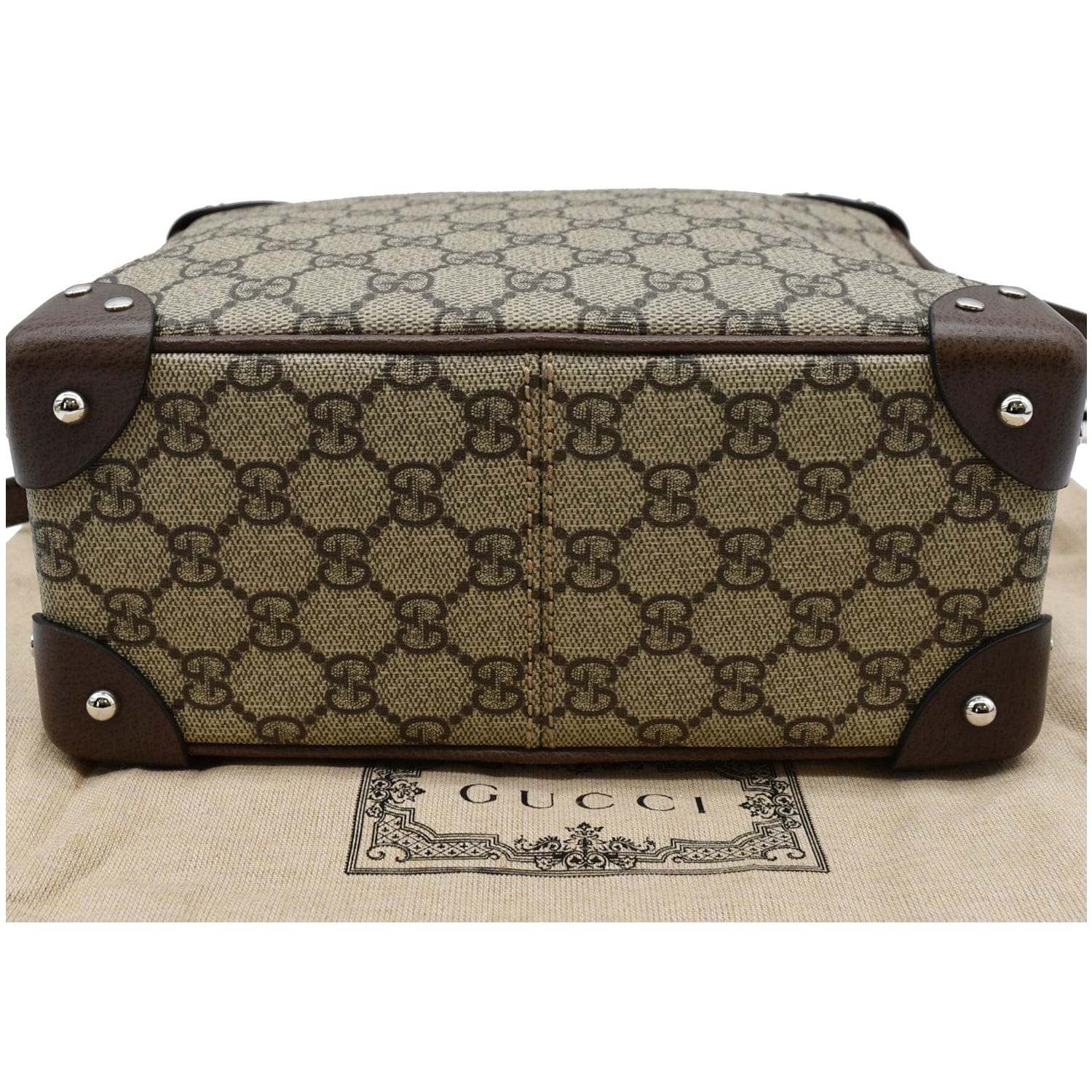 GUCCI Gucci Supreme Monogram Canvas Shoulder Bag Beige 626363