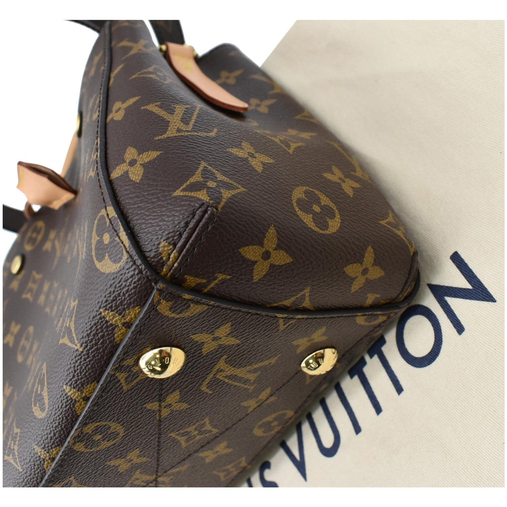 LOUIS VUITTON Montaigne BB Monogram Canvas Satchel Bag Brown