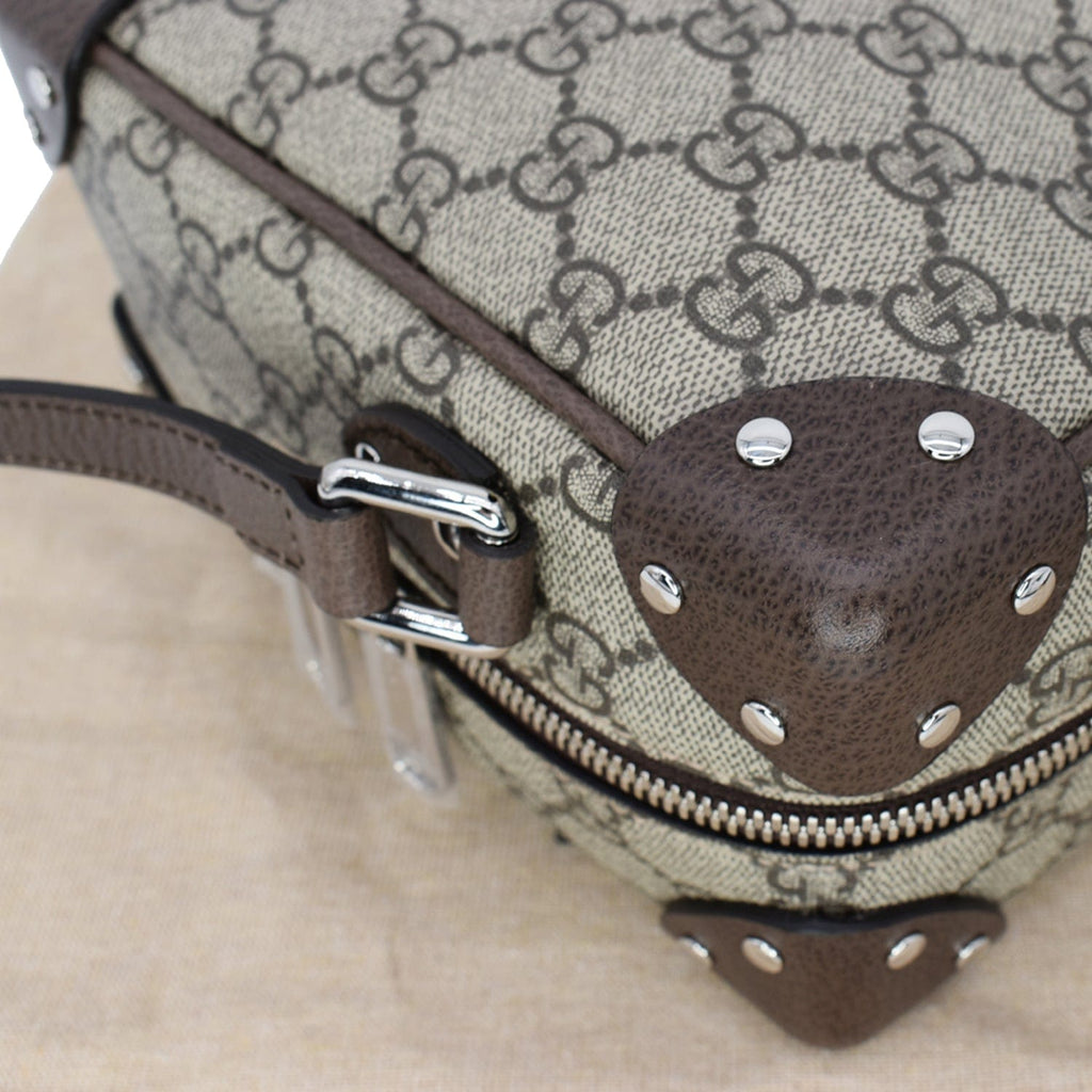 GUCCI Gucci Supreme Monogram Canvas Shoulder Bag Beige 626363