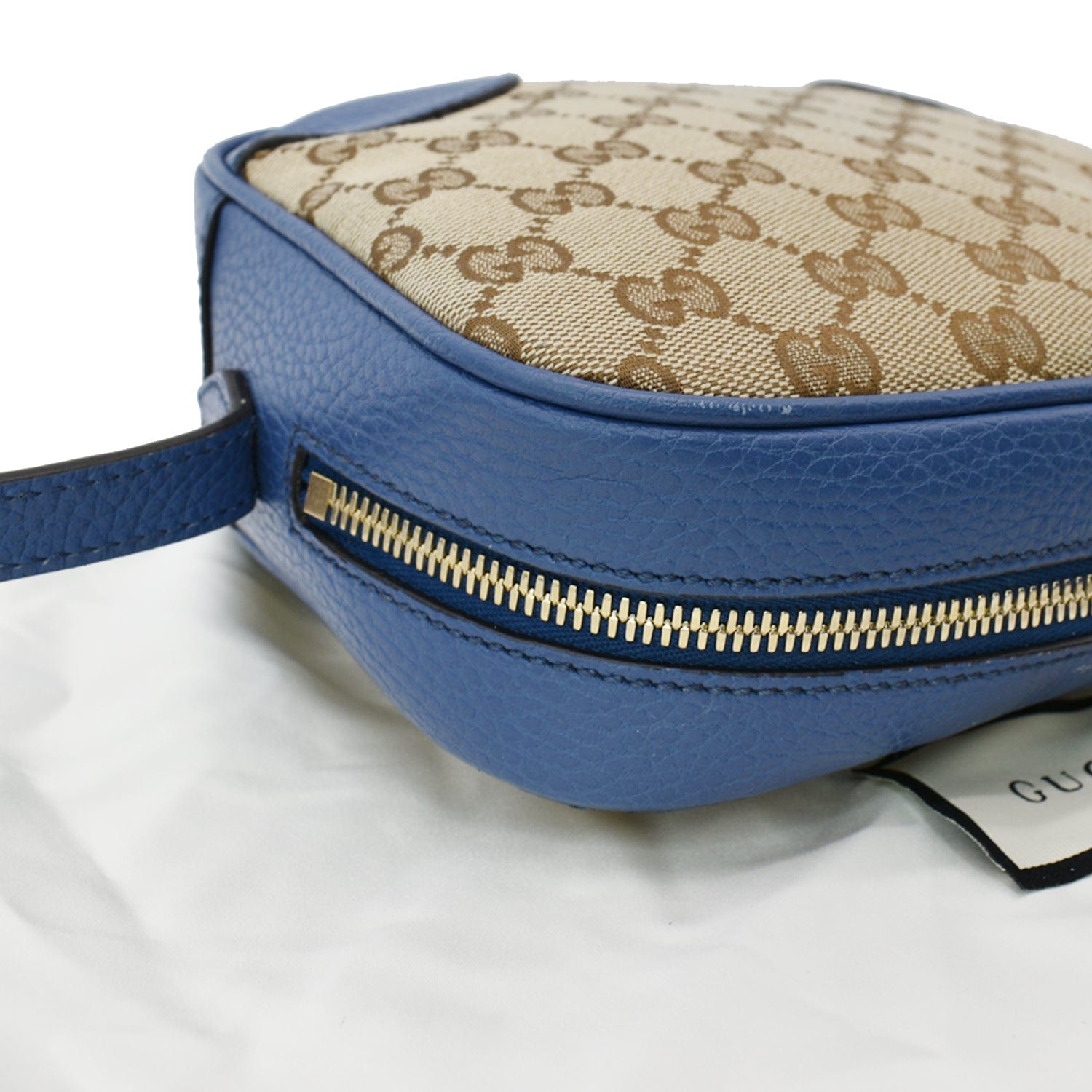 GUCCI Bree Gucci Canvas Leather Crossbody Bag Beige 449413
