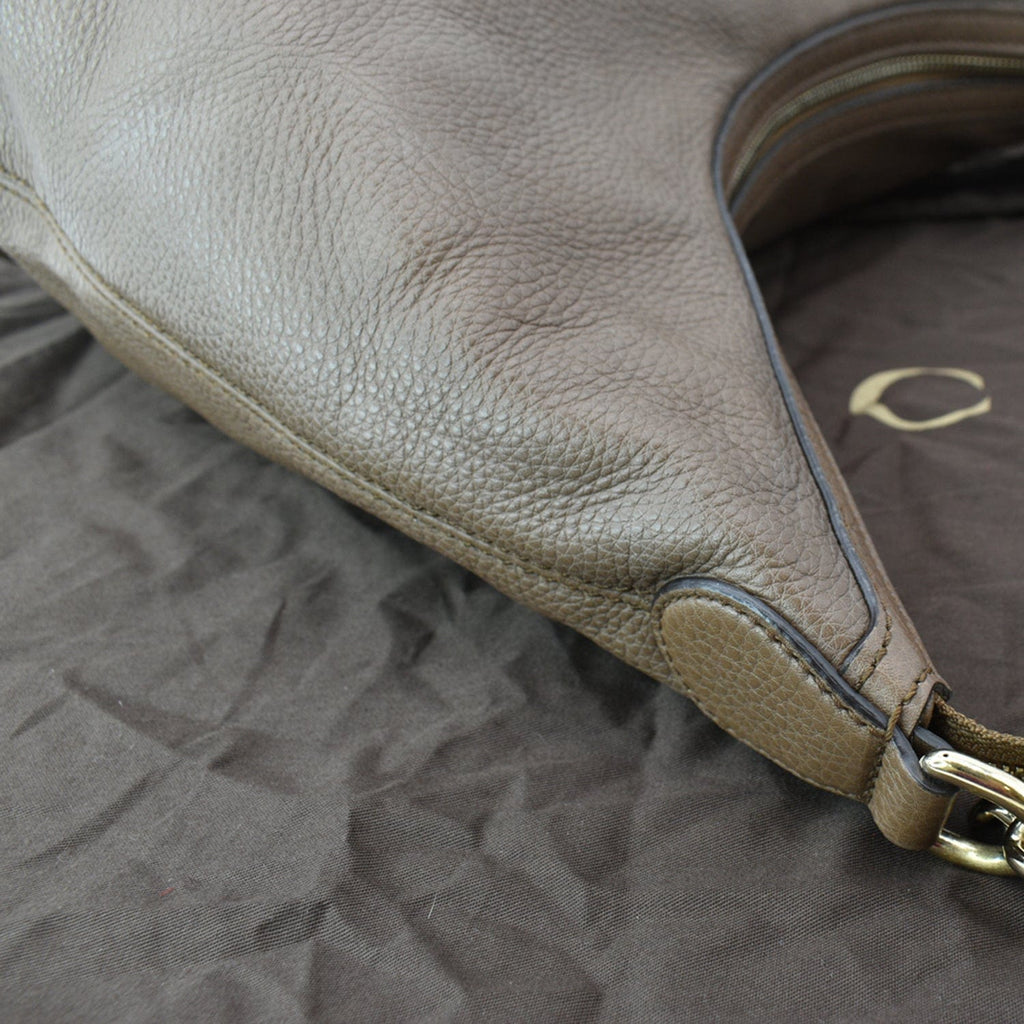 GUCCI Soho Pebbled  Leather Chain Shoulder Bag Maple Brown 308981