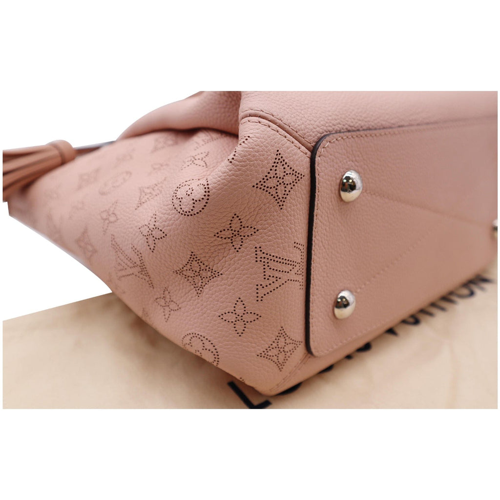 LOUIS VUITTON Haumea Mahina Leather Shoulder Bag Rose Pink
