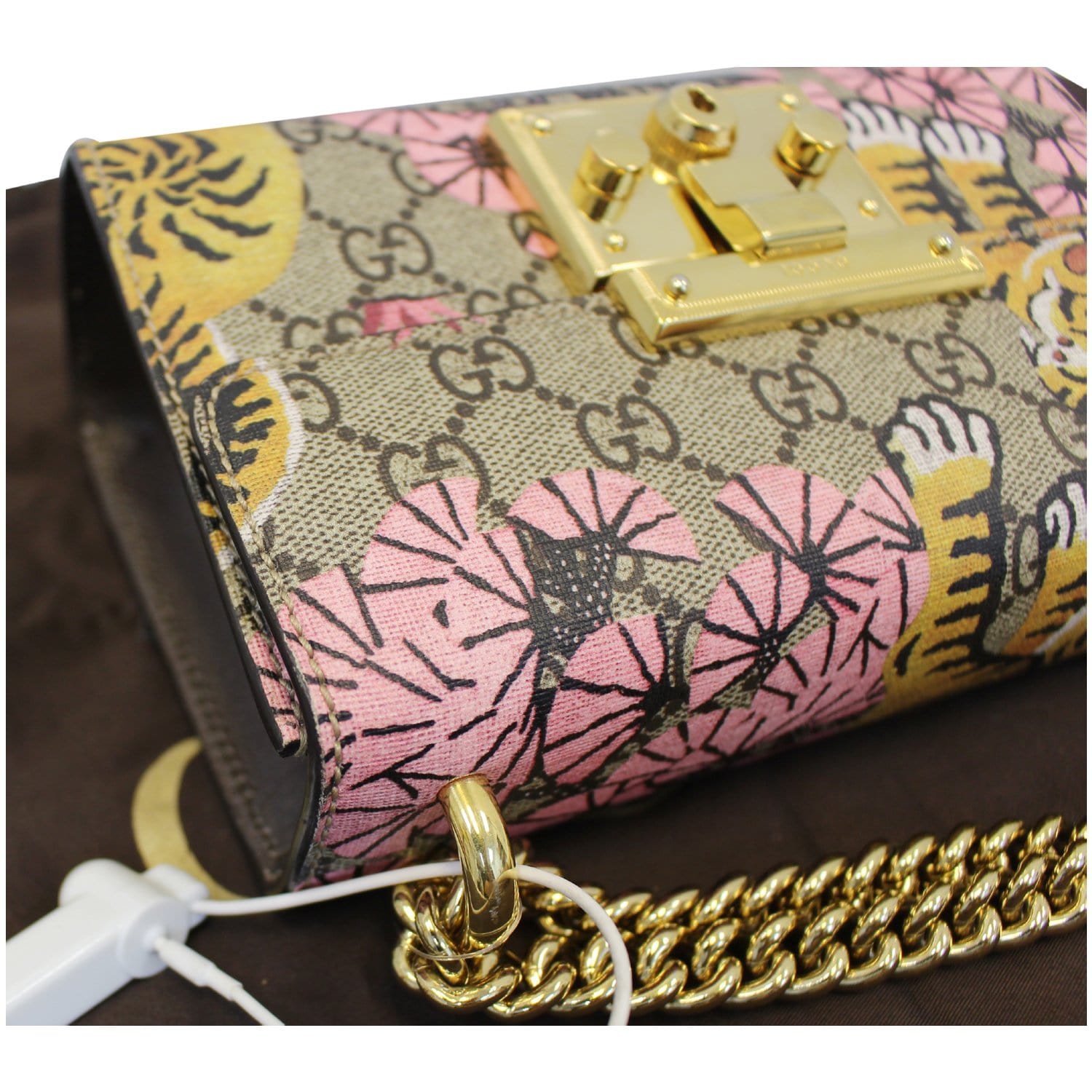 GUCCI Bengal Small Padlock Gucci Supreme Monogram Print Shoulder Bag