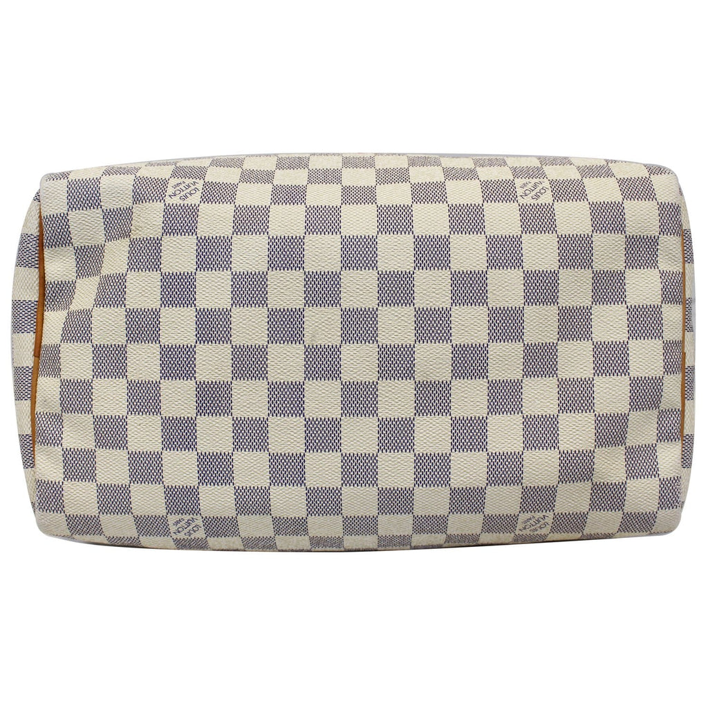 LOUIS VUITTON Speedy 30 Damier Azur Satchel Handbag