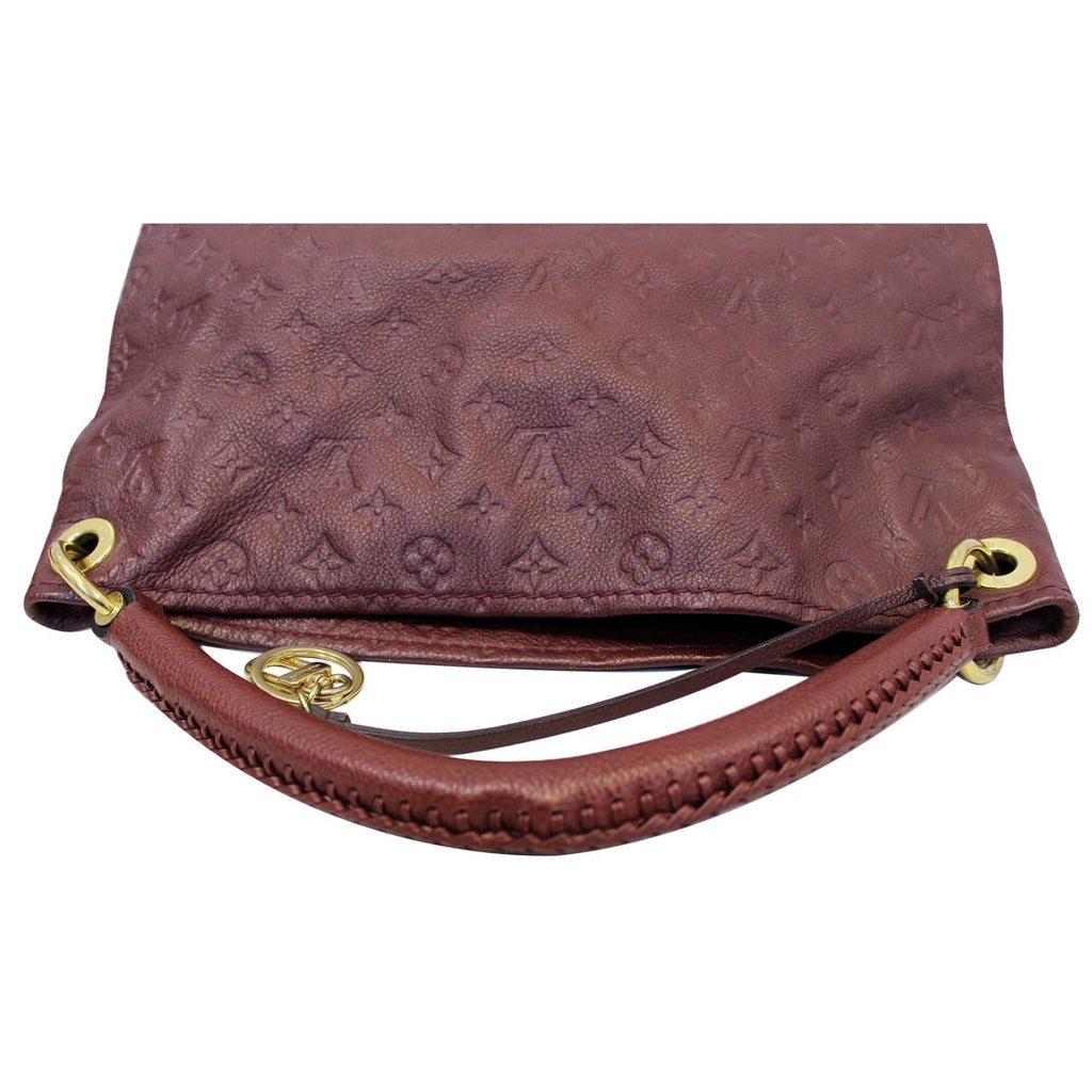 LOUIS VUITTON Artsy MM Monogram Empreinte Shoulder Bag Red