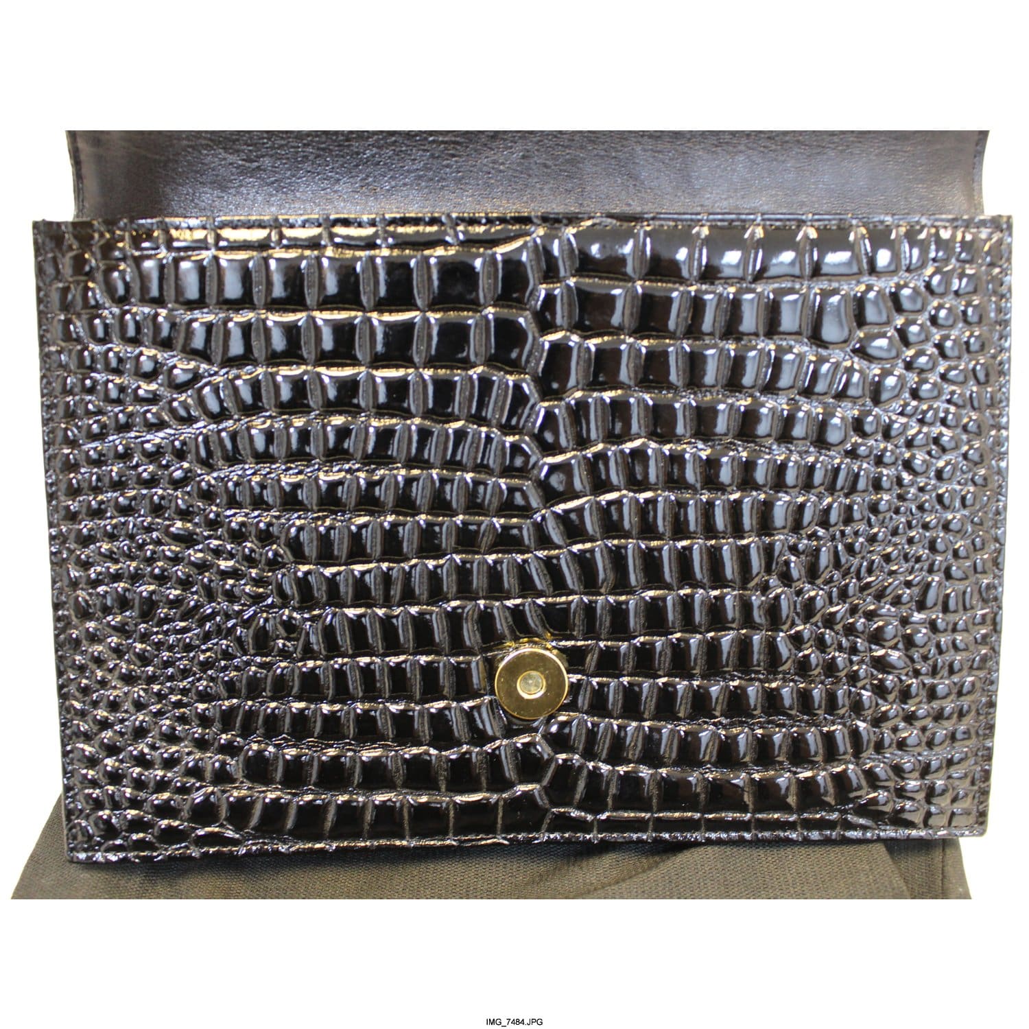 YVES SAINT LAURENT Black Caviar Leather Leather Clutch Bag