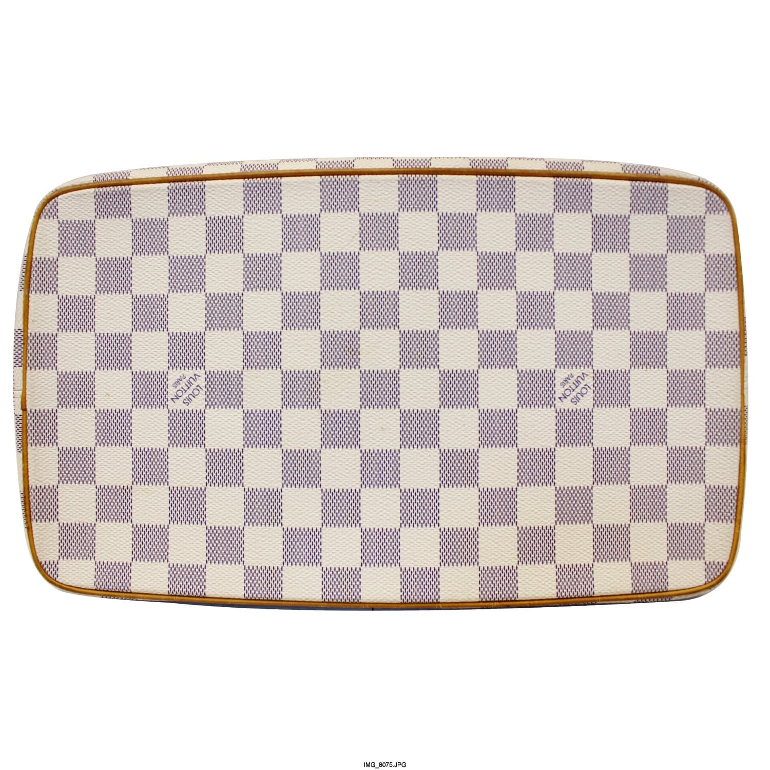 LOUIS VUITTON Saleya MM Damier Azur White Shoulder Bag