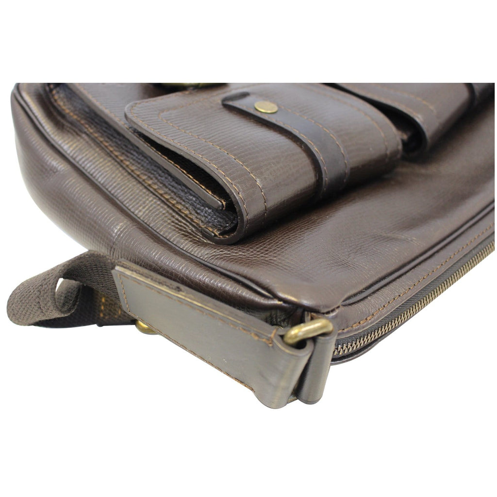 LOUIS VUITTON Brown Utah Leather Wichita Messenger Bag