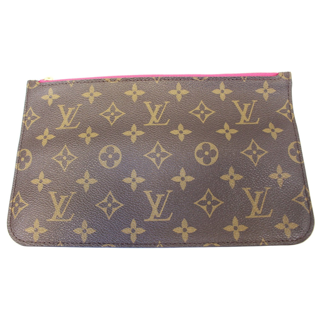 LOUIS VUITTON Pochette Wristlet Pouch Neverfull MM Monogram Pivoine