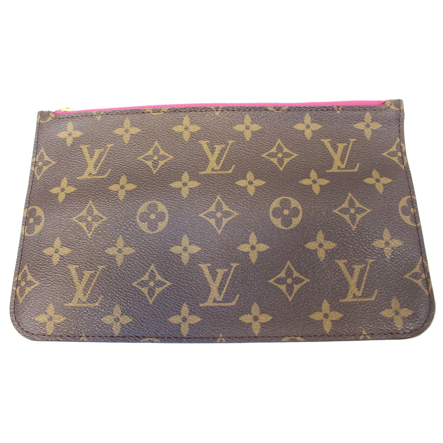 LOUIS VUITTON Pochette Wristlet Pouch Neverfull MM Monogram Pivoine