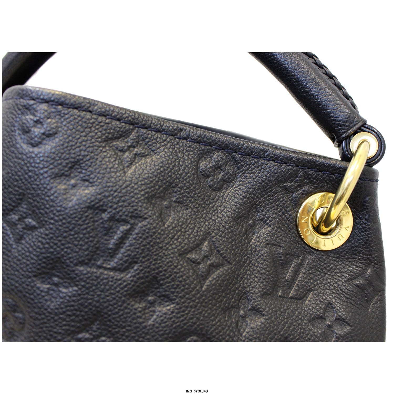LOUIS VUITTON Artsy MM Blue Empreinte Infini Monogram Shoulder Bag