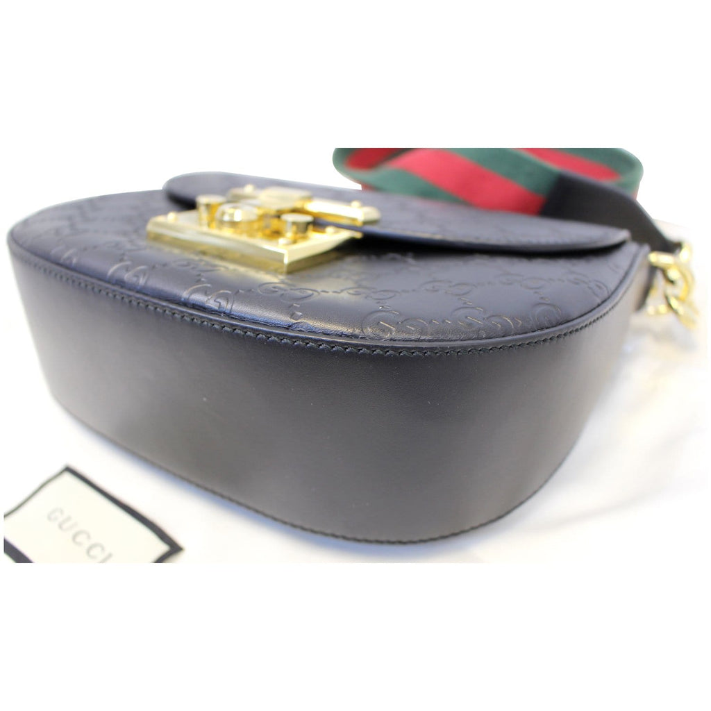 GUCCI Padlock Gucci Guccissima Signature Leather Shoulder Bag 453189
