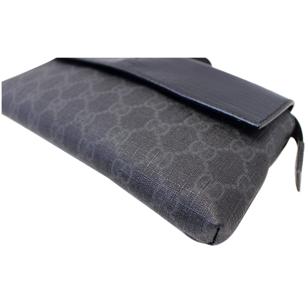 GUCCI Gucci Supreme Monogram Waist Bum Bag Black 161833