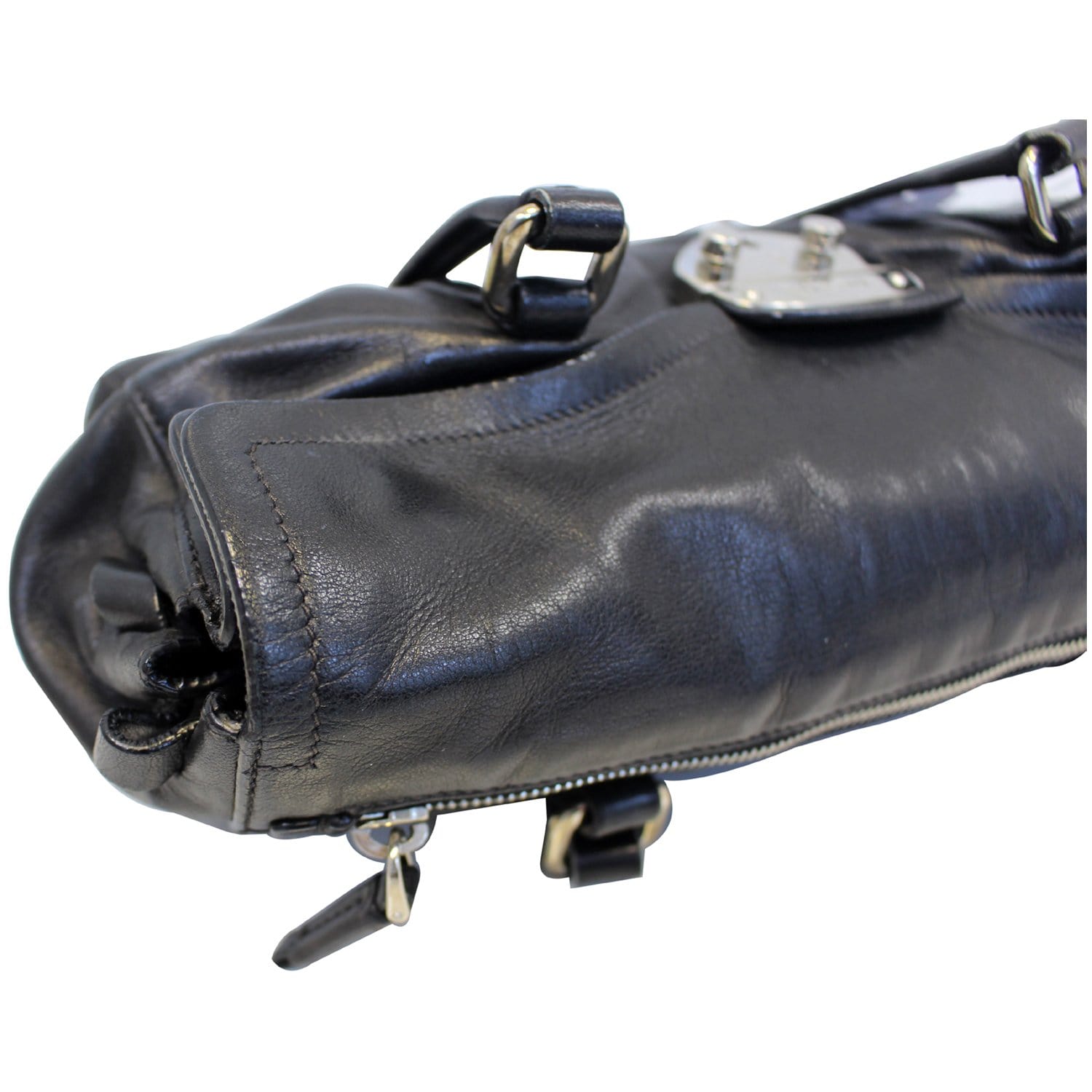 Prada Black  Leather Shoulder Bag