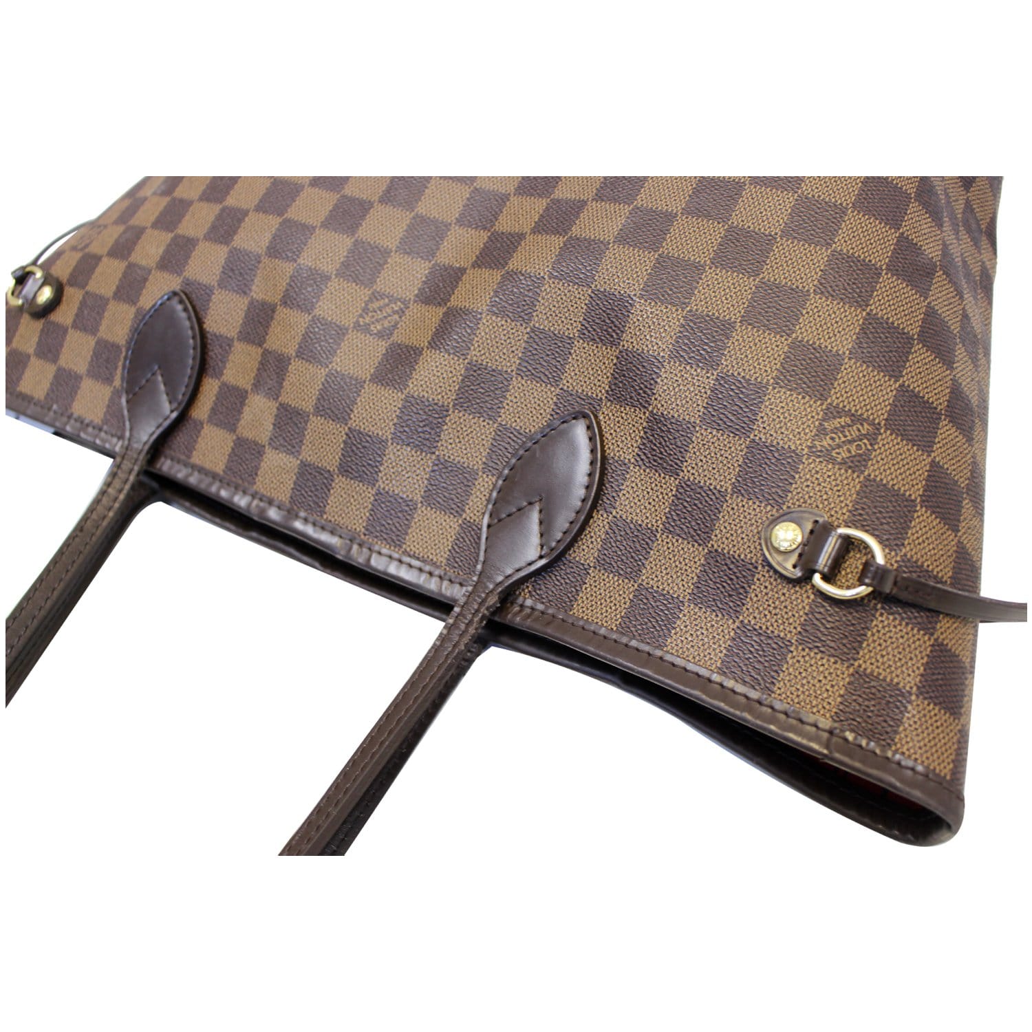 LOUIS VUITTON Neverfull MM Damier Ebene Tote Shoulder Bag