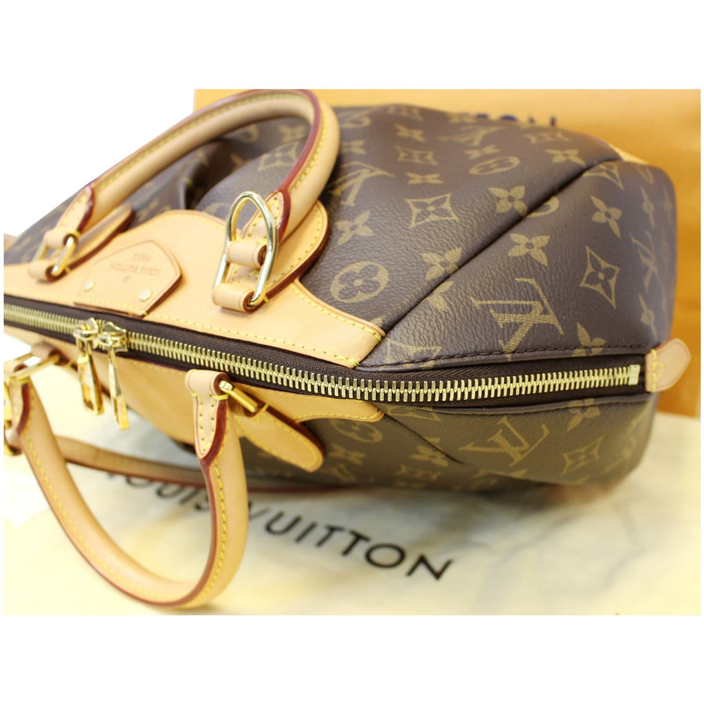 LOUIS VUITTON Segur Monogram Canvas Shoulder Handbag Brown