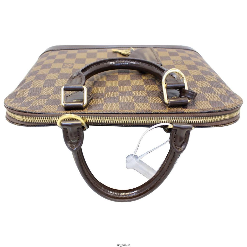 LOUIS VUITTON Alma Damier Ebene Handbag Brown