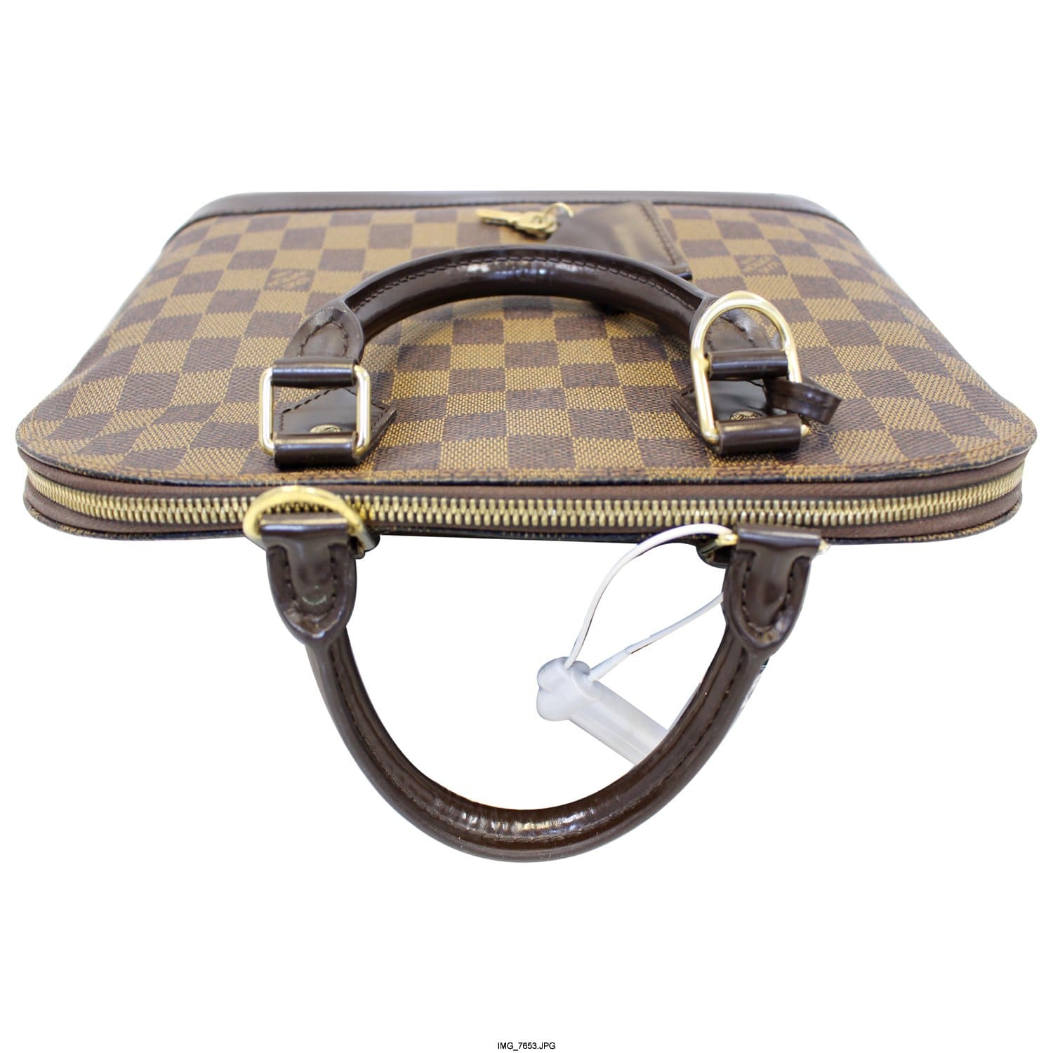 LOUIS VUITTON Alma Damier Ebene Handbag Brown