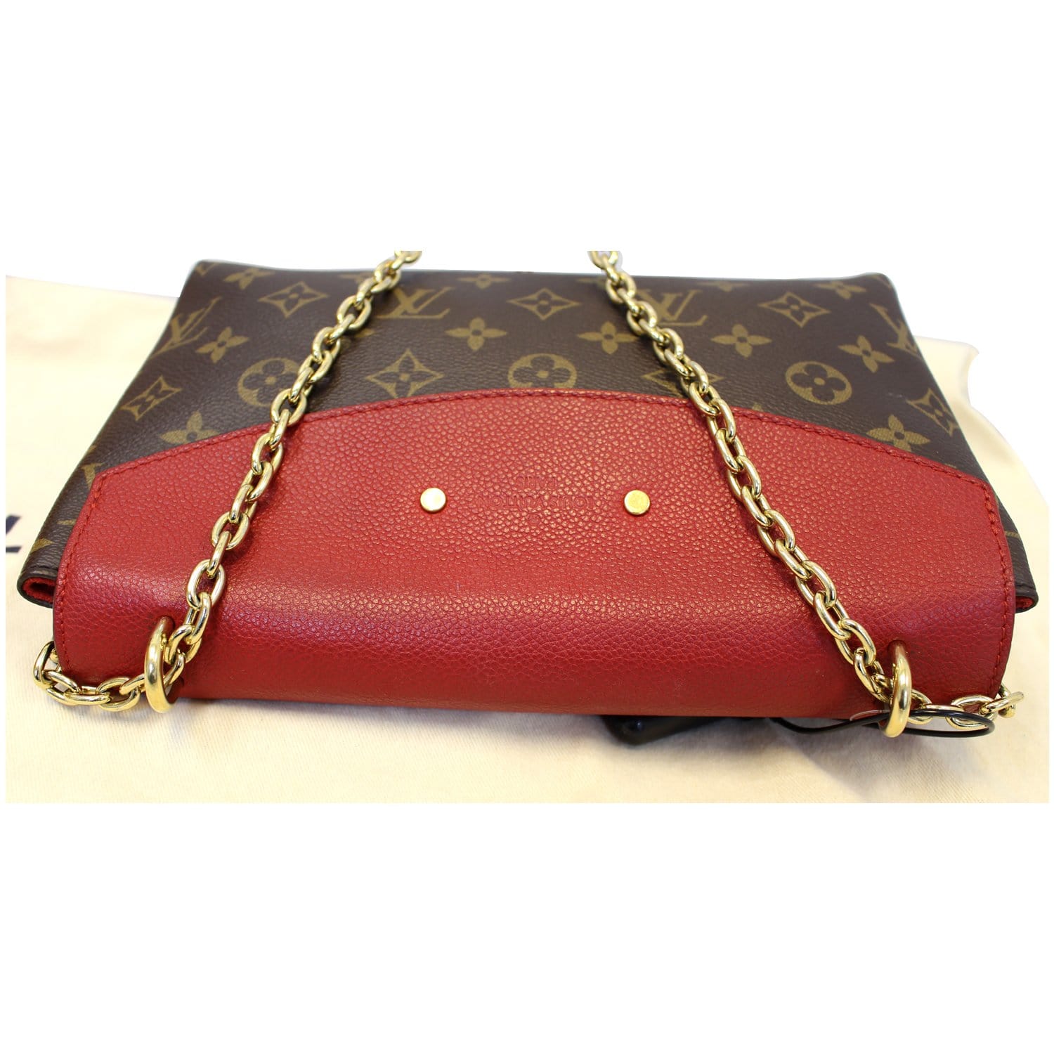 LOUIS VUITTON Saint Placide Monogram Canvas Shoulder Crossbody Bag Cerise
