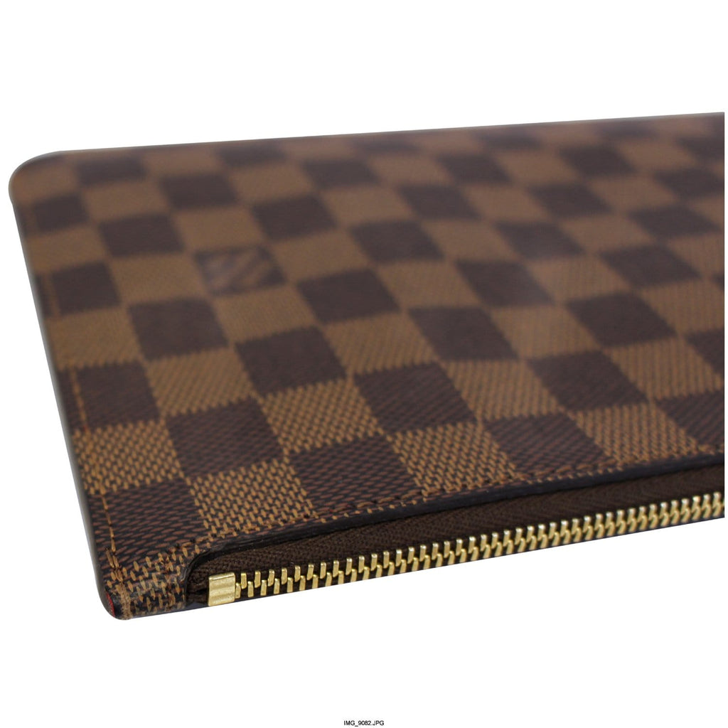 LOUIS VUITTON Pochette Wristlet Pouch Damier Ebene Neverfull MM