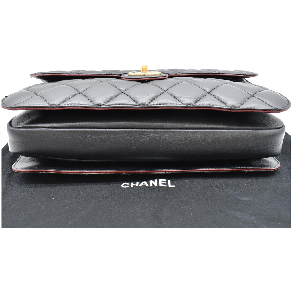 Chanel Perfect Edge Large Quilted Leather Shoulder Bag Black