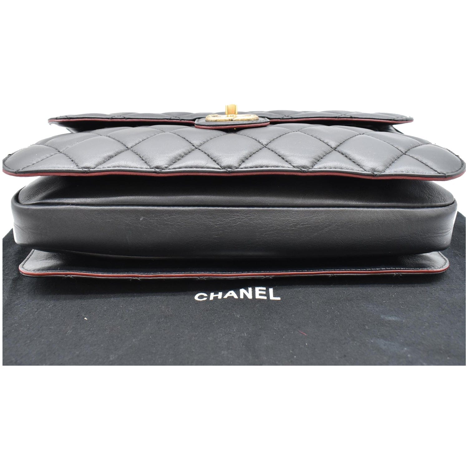 Chanel Perfect Edge Large Quilted Leather Shoulder Bag Black