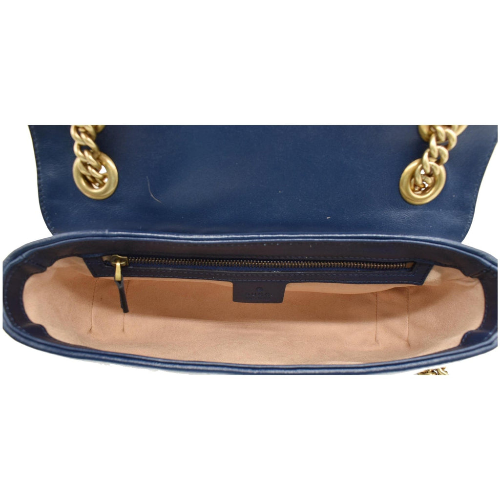 GUCCI Torchon Gucci Marmont Small  Matelasse Shoulder Bag White
