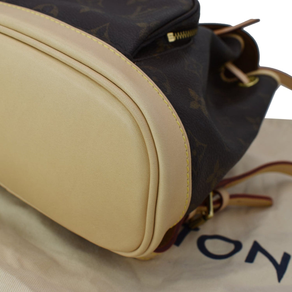 LOUIS VUITTON Mini Montsouris Monogram Canvas Backpack Bag Brown