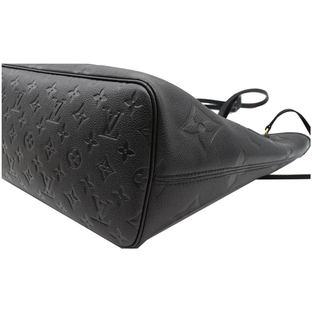 LOUIS VUITTON Neverfull MM Monogram Empreinte Tote Bag Black
